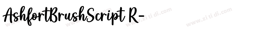 AshfortBrushScript R字体转换 AshfortBrushScript R字体转换